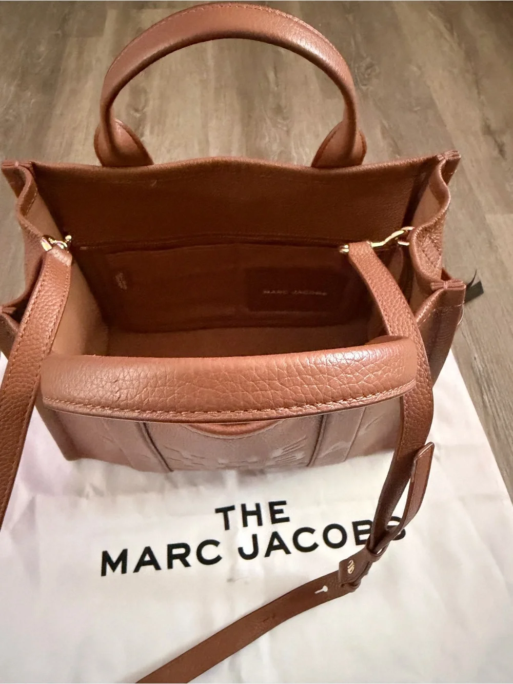 Marc Jacobs Brown Pebbled Leather The Tote Bag